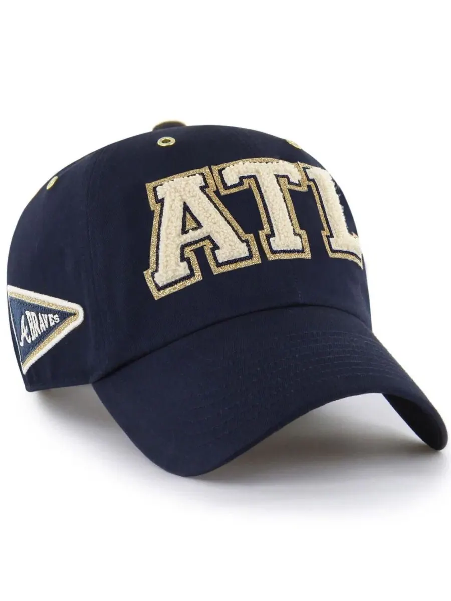Кепка Atlanta Braves Acro Charm Clean Up Stoney Clover Lane x '47 Brand — изображение 1 из 3, темно-синий