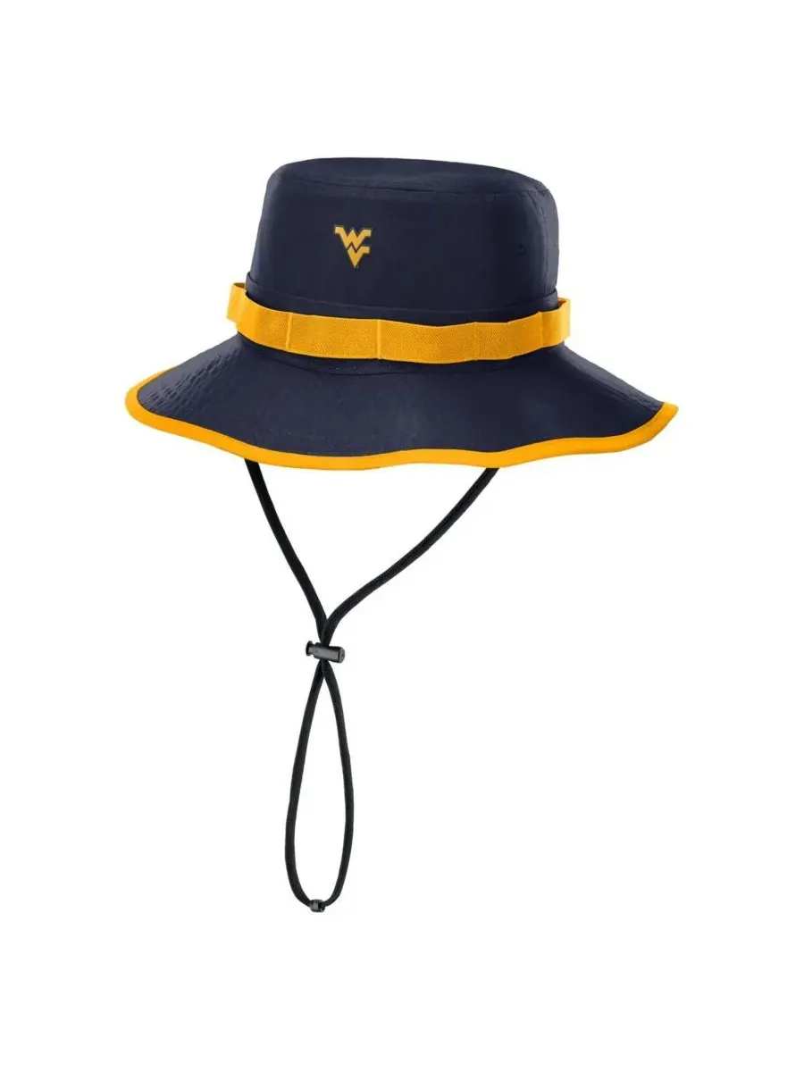 Nike Мужская темно-синяя панама West Virginia Mountaineers 2025 Sideline Apex Boonie Performance — изображение 1 из 2