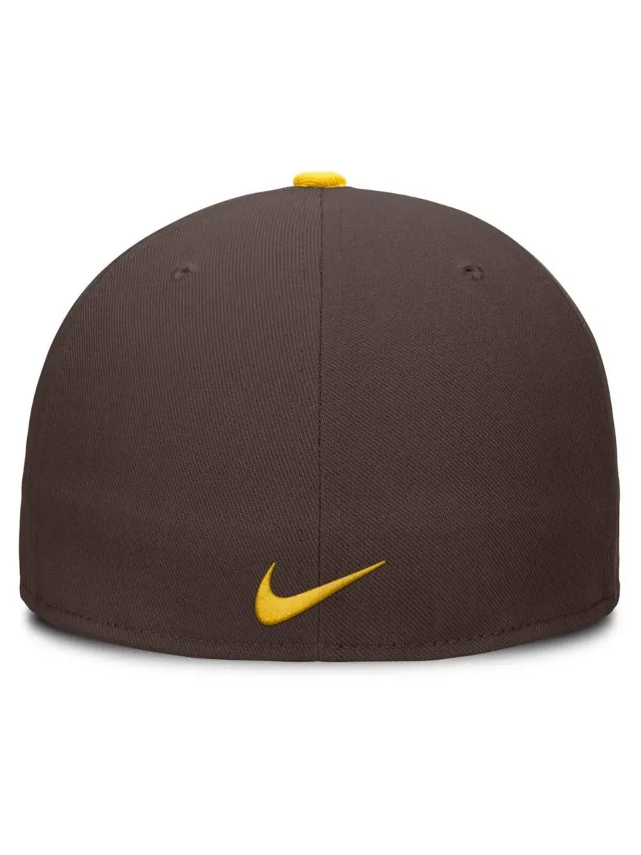 Nike Мужская коричневая бейсболка San Diego Padres True Performance Fitted Hat — изображение 4 из 4, коричневый