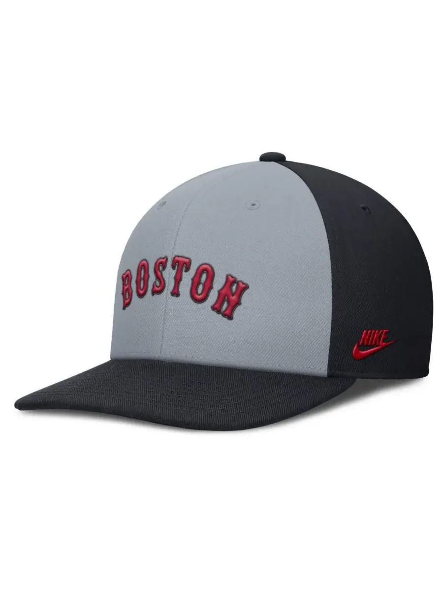 Nike Мужская серо-синяя бейсболка Boston Red Sox Pro Performance с регулируемой застежкой — изображение 3 из 4