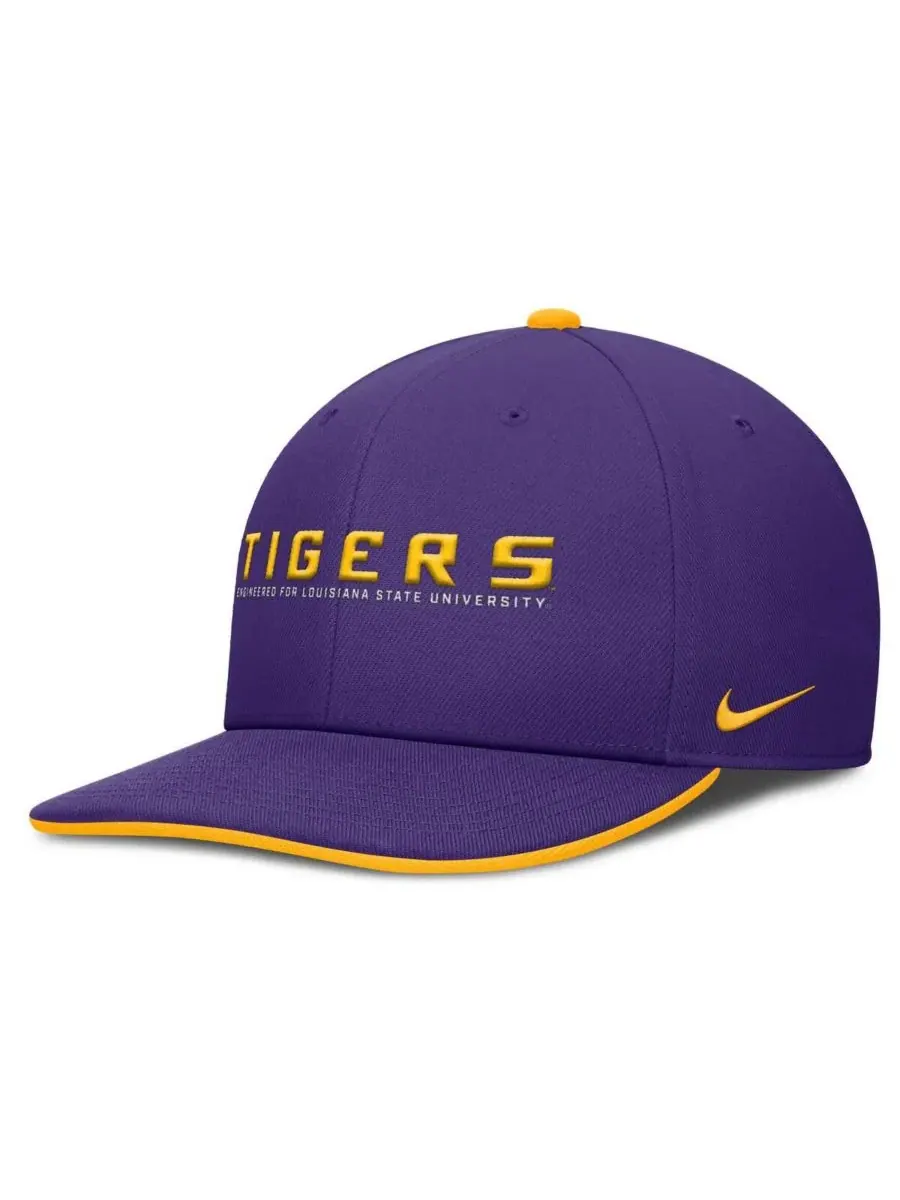 Nike Мужская фиолетовая кепка LSU Tigers 2025 On-Field Pro Performance с регулируемой высотой — изображение 1 из 4