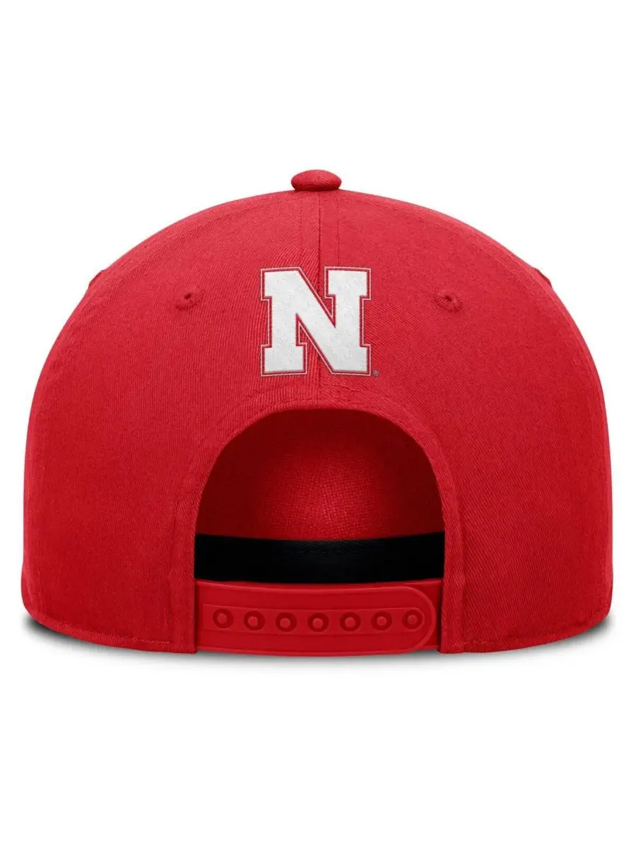 Мужская регулируемая бейсболка Scarlet Nebraska Huskers с защитным шнуром от фола Fanatics — изображение 3 из 4, алый
