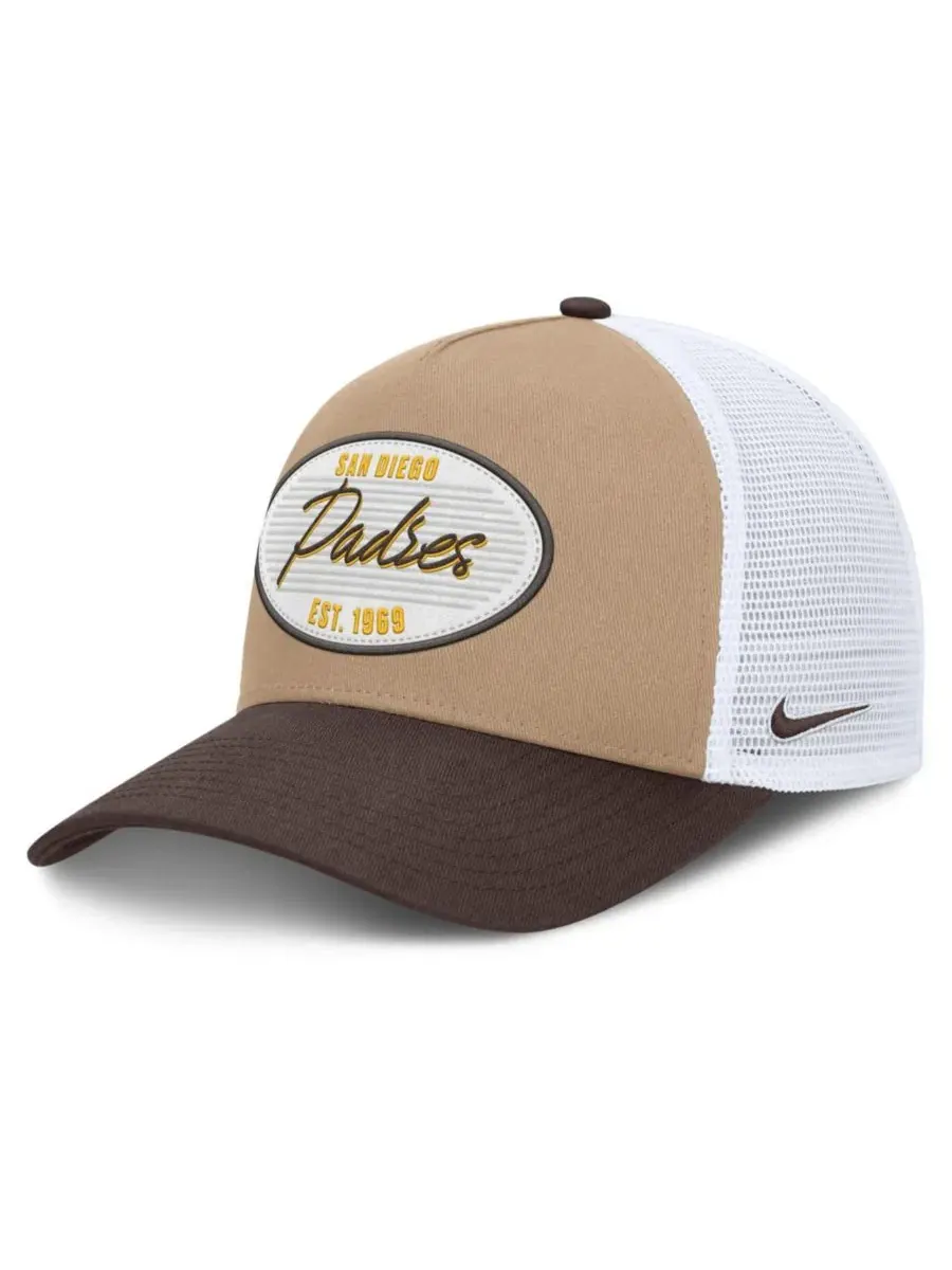 Кепка-тракер Nike San Diego Padres Rise A-Frame — изображение 1 из 4, хаки коричневый