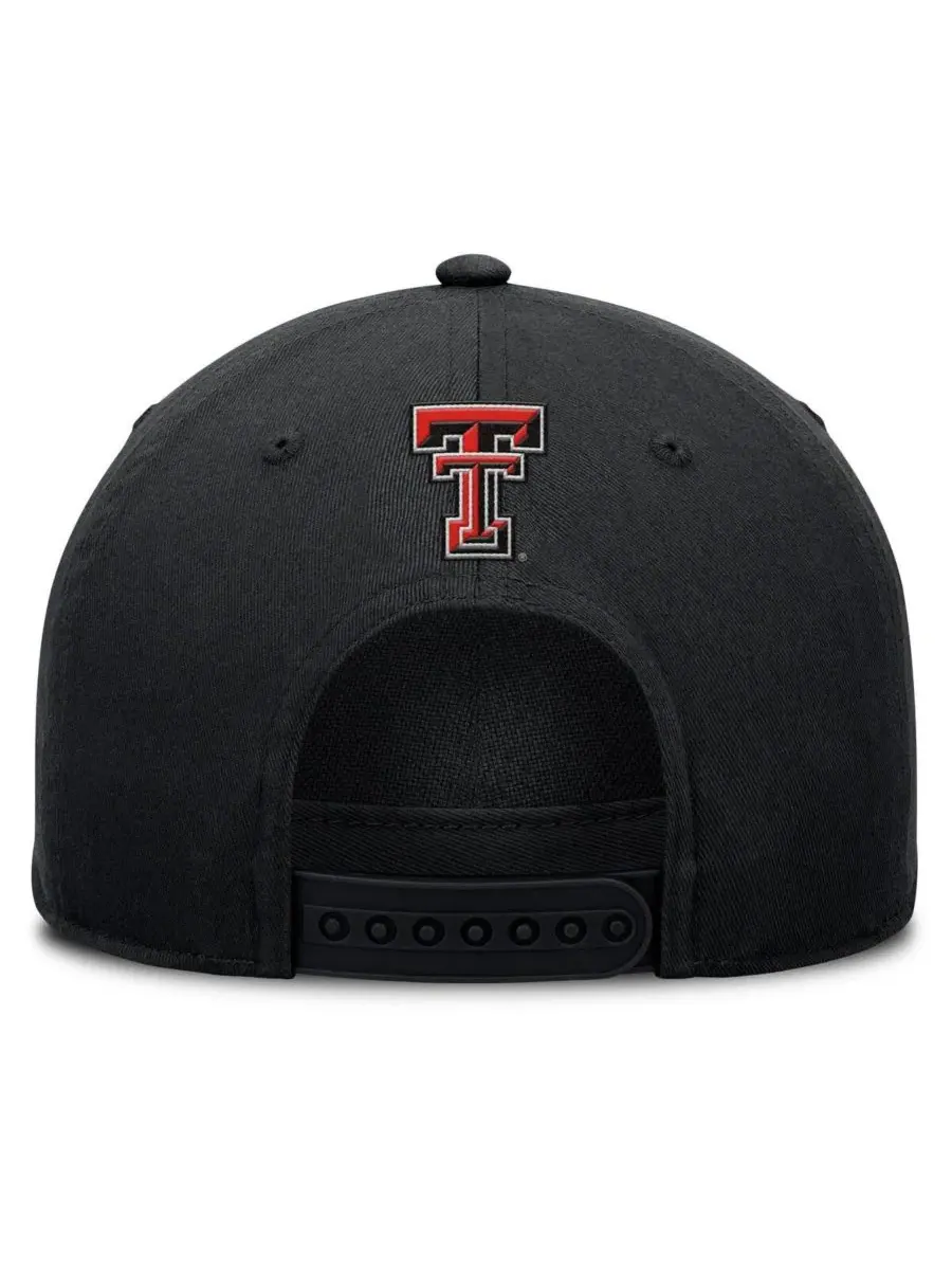 Мужская черная регулируемая кепка Texas Tech Red Raiders с защитным шнуром для мяча Fanatics — изображение 2 из 4, черный