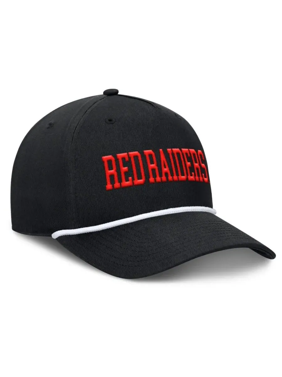 Мужская черная регулируемая кепка Texas Tech Red Raiders с защитным шнуром для мяча Fanatics — изображение 3 из 4, черный