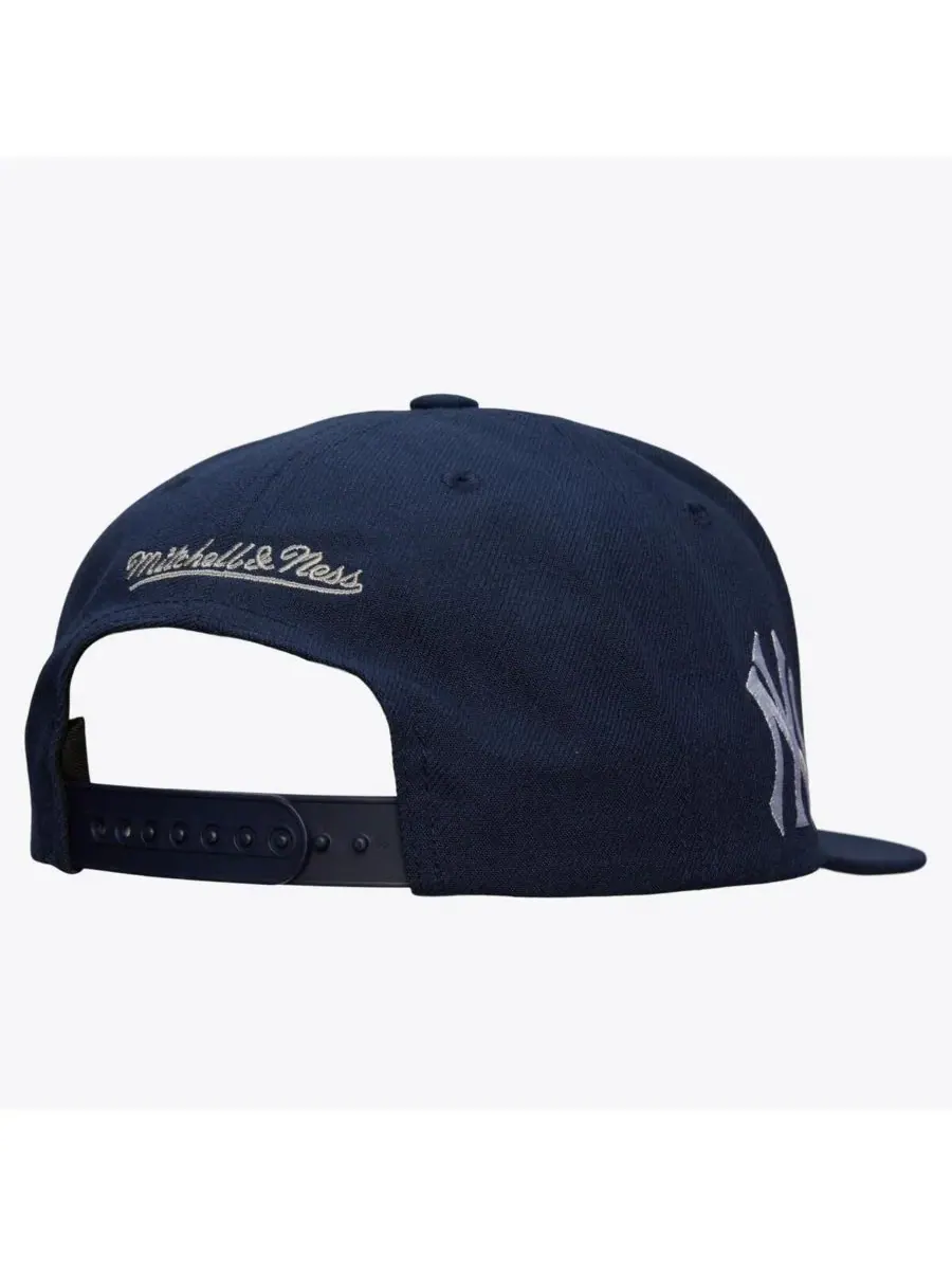 Mitchell & Ness Мужская темно-синяя бейсболка New York Yankees с биркой команды — изображение 2 из 4, темно-синий