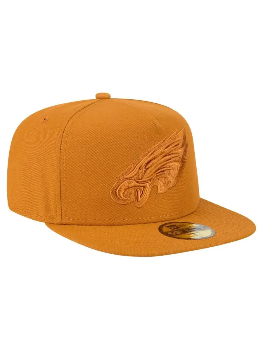 New Era Мужская коричневая бейсболка Philadelphia Eagles Color Pack A-Frame 59FIFTY Fitted Hat — изображение 4 из 5