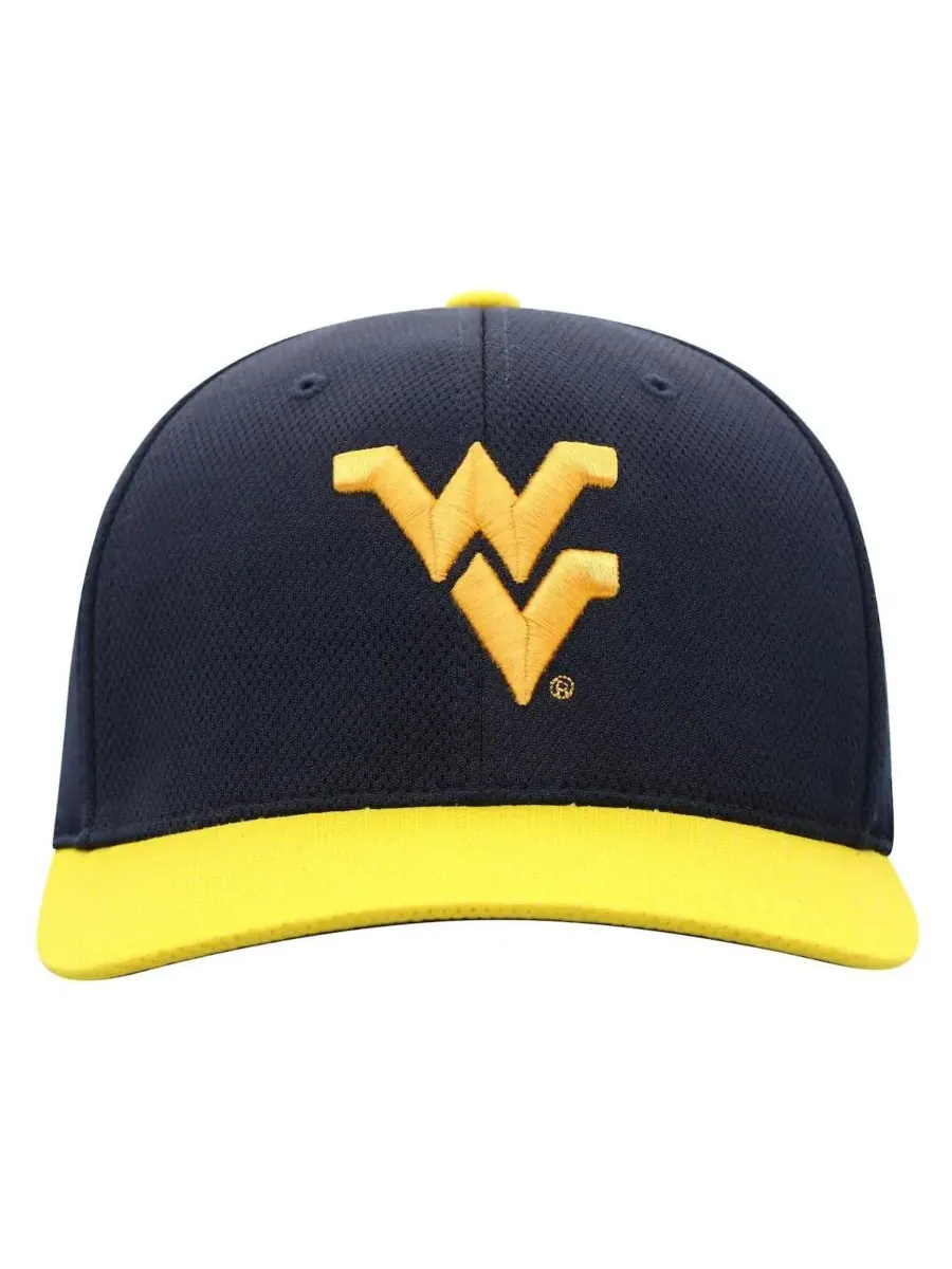 Top of the World Мужская кепка True Navy West Virginia Mountaineers Reflex Two-Tone Flex Hat — изображение 1 из 3
