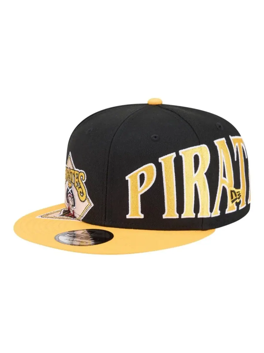 Кепка-снапбек New Era Pittsburgh Pirates Stretched Two-Tone 9FIFTY — изображение 1 из 7, черный золотистый