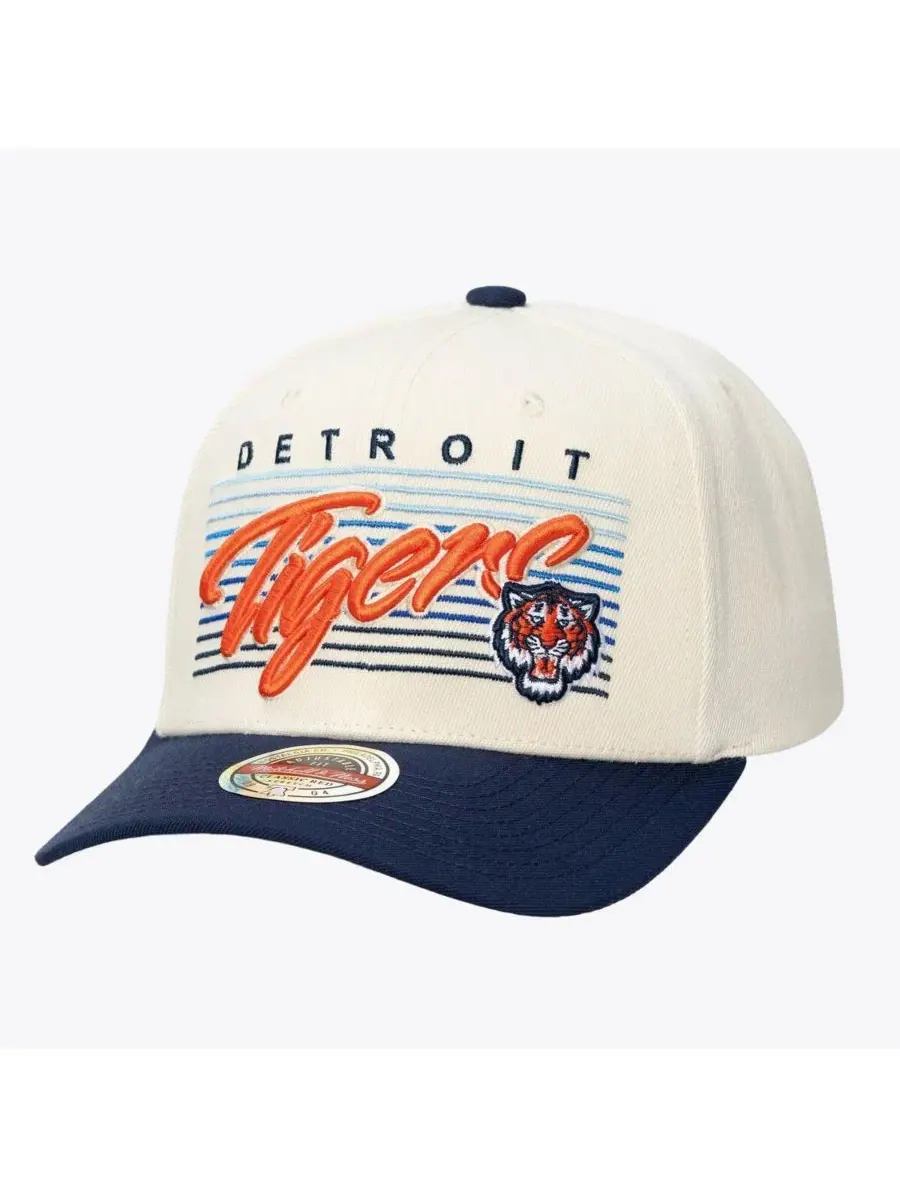 Кепка-снэпбек с вышивкой Retro Lines Mitchell & Ness — изображение 1 из 3, бежевый