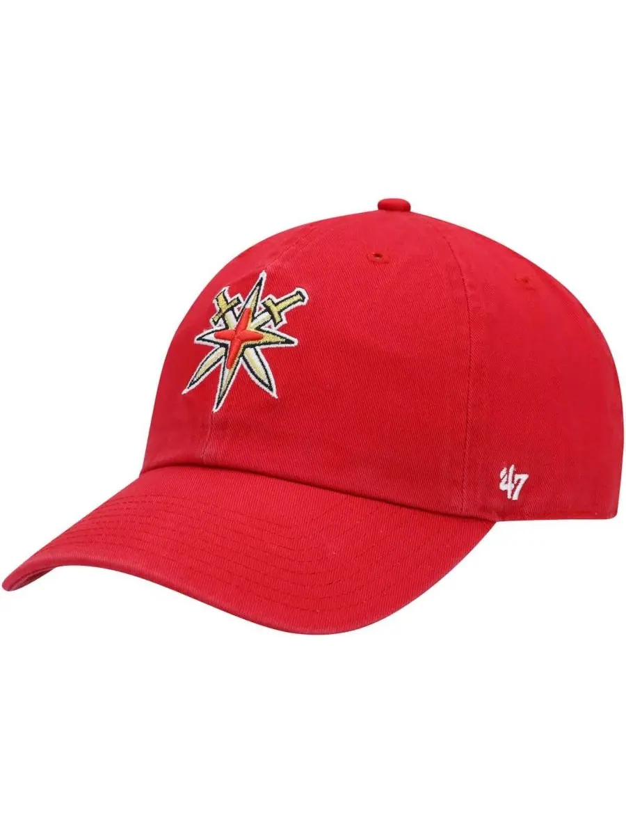 '47 Brand Мужская регулируемая кепка '47 Red Vegas Golden Knights Clean Up — изображение 1 из 4, красный