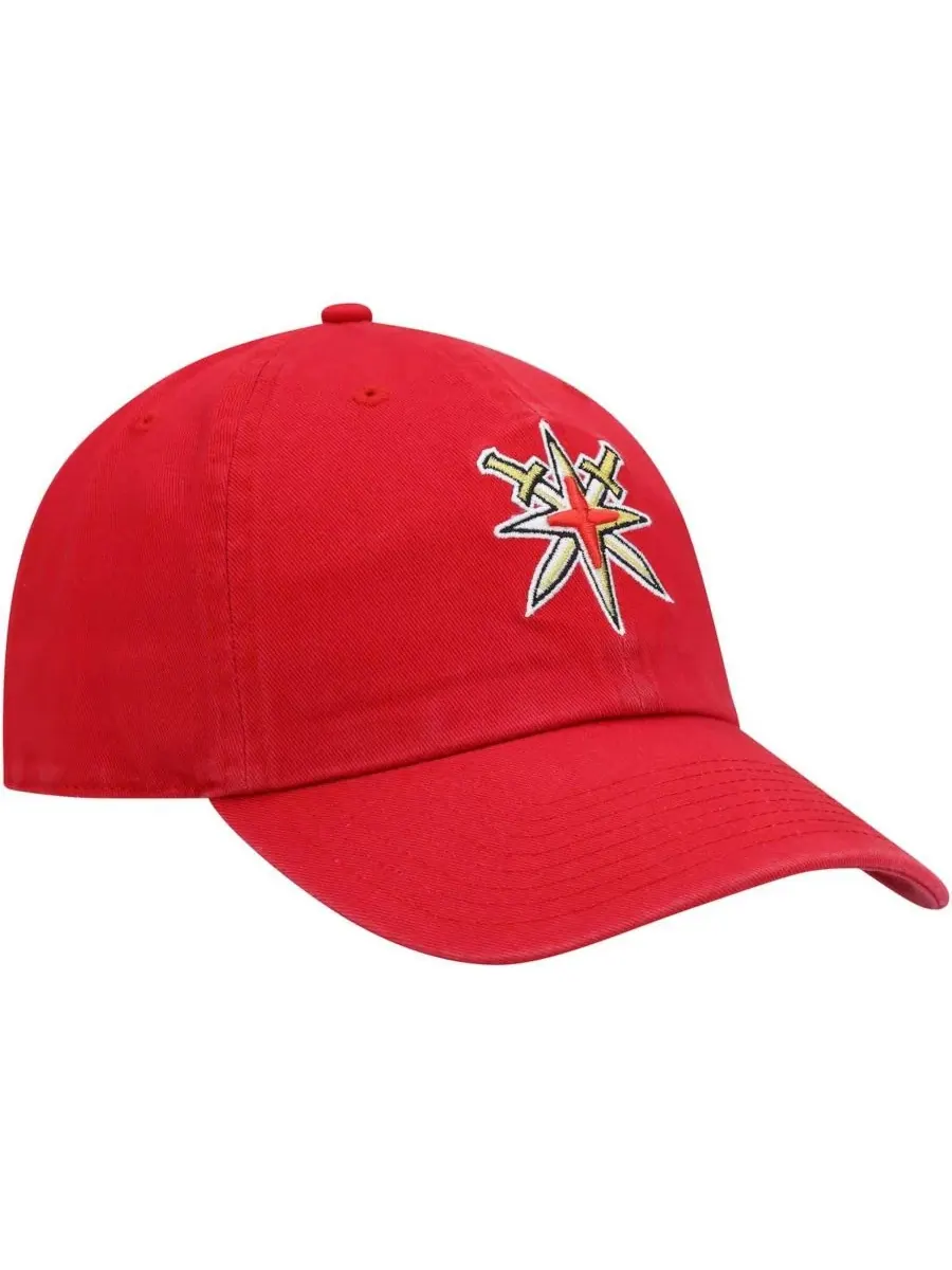 '47 Brand Мужская регулируемая кепка '47 Red Vegas Golden Knights Clean Up — изображение 3 из 4, красный