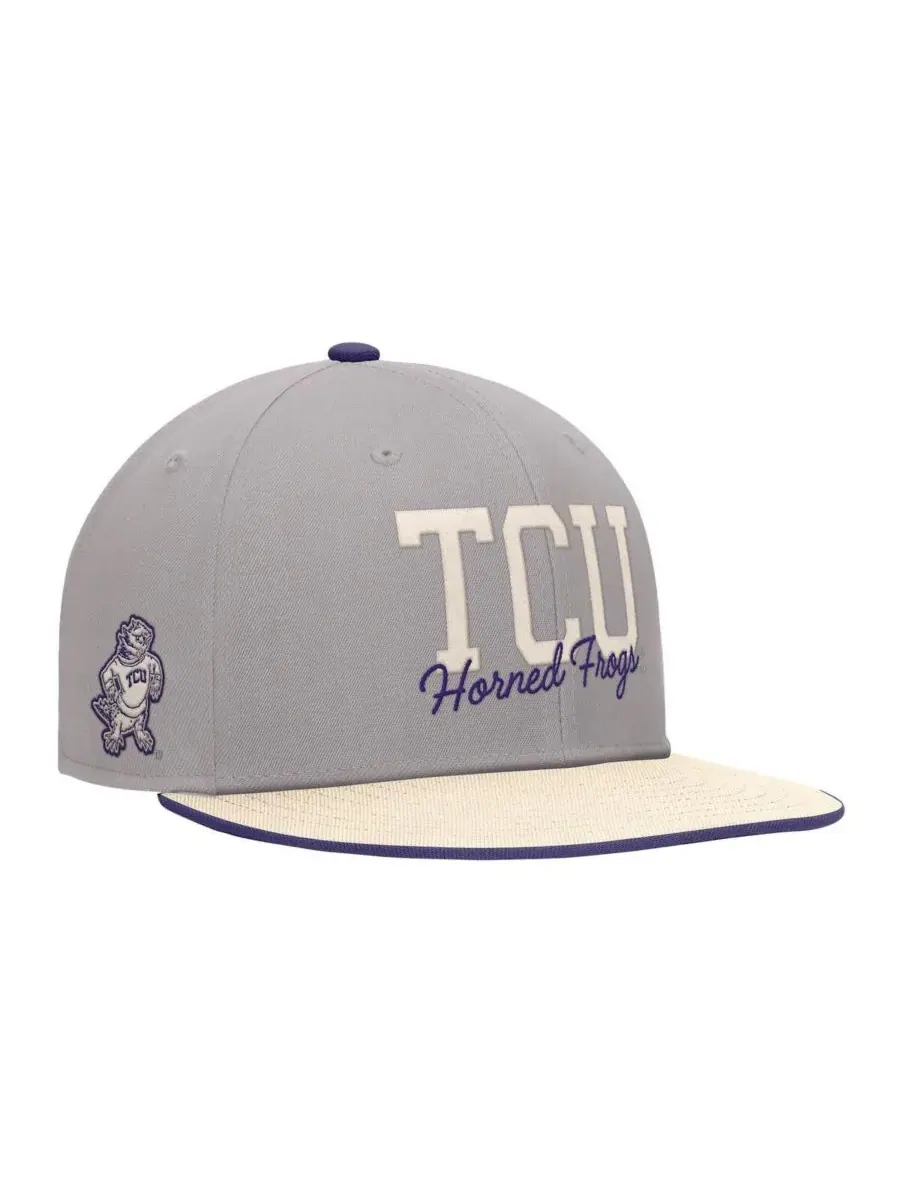 Nike Мужская серая кепка TCU Horned Frogs Vintage Script Pro Dri-FIT Snapback — изображение 1 из 3, серый