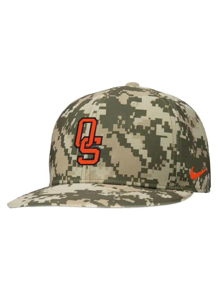 Nike Мужская бейсбольная кепка с цифровым камуфляжным рисунком Oklahoma State Cowboys для игры на — изображение 1 из 3