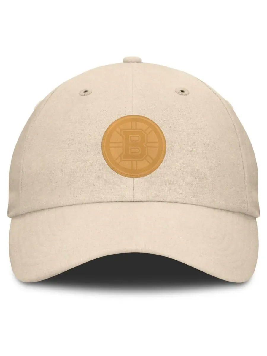Fanatics Мужская регулируемая кепка из парусины с логотипом Boston Bruins Front Office — изображение 3 из 4, бежевый