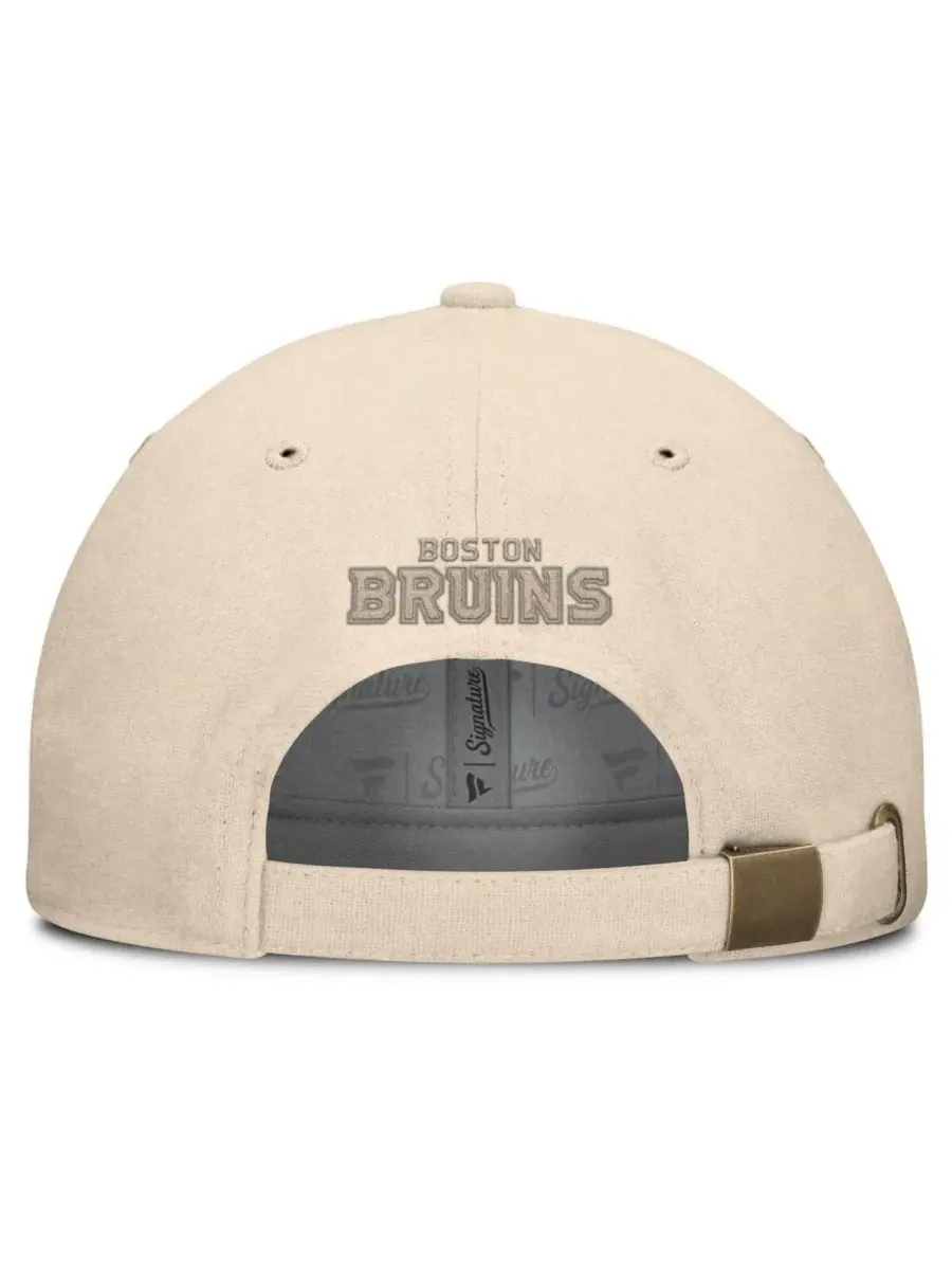 Fanatics Мужская регулируемая кепка из парусины с логотипом Boston Bruins Front Office — изображение 4 из 4, бежевый