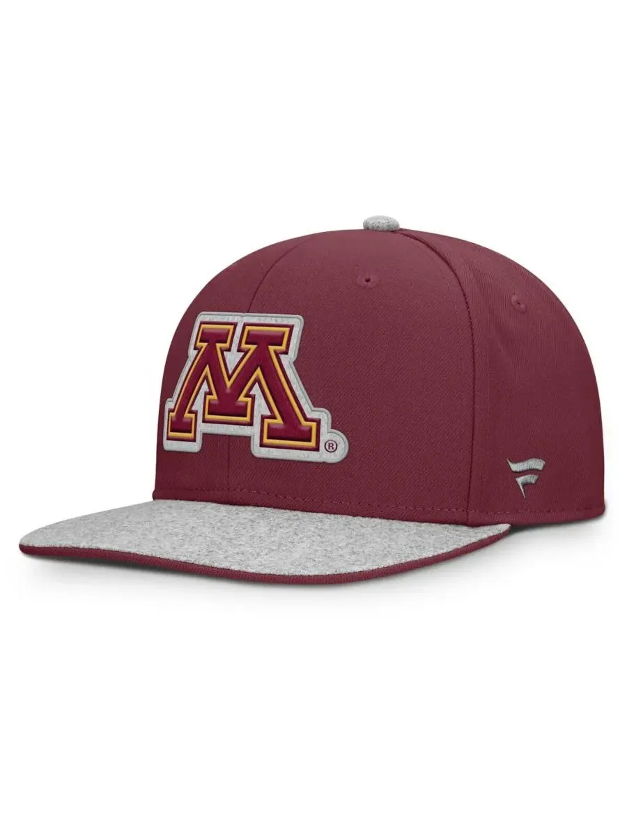 Fanatics Мужская бордовая кепка Minnesota Golden Gophers Loden Snapback — изображение 1 из 4, серый