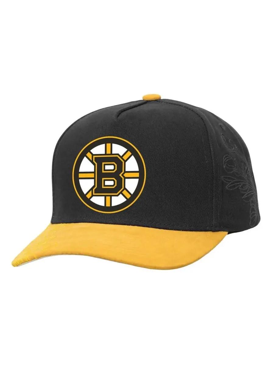 Mitchell & Ness Мужская кепка Boston Bruins May Flowers Pro Crown с регулируемой высотой — изображение 1 из 2