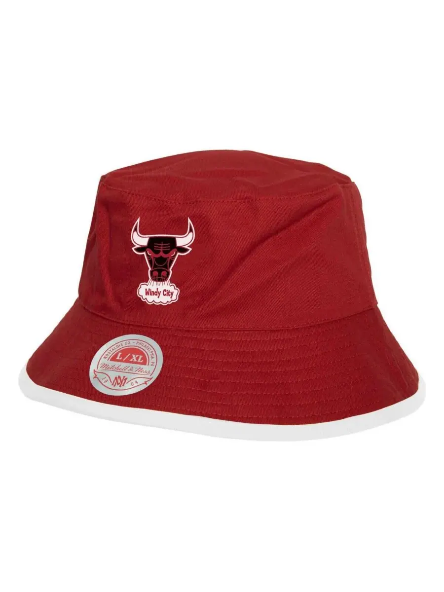 Mitchell & Ness Мужская двусторонняя панама Chicago Bulls — изображение 3 из 3, черный красный