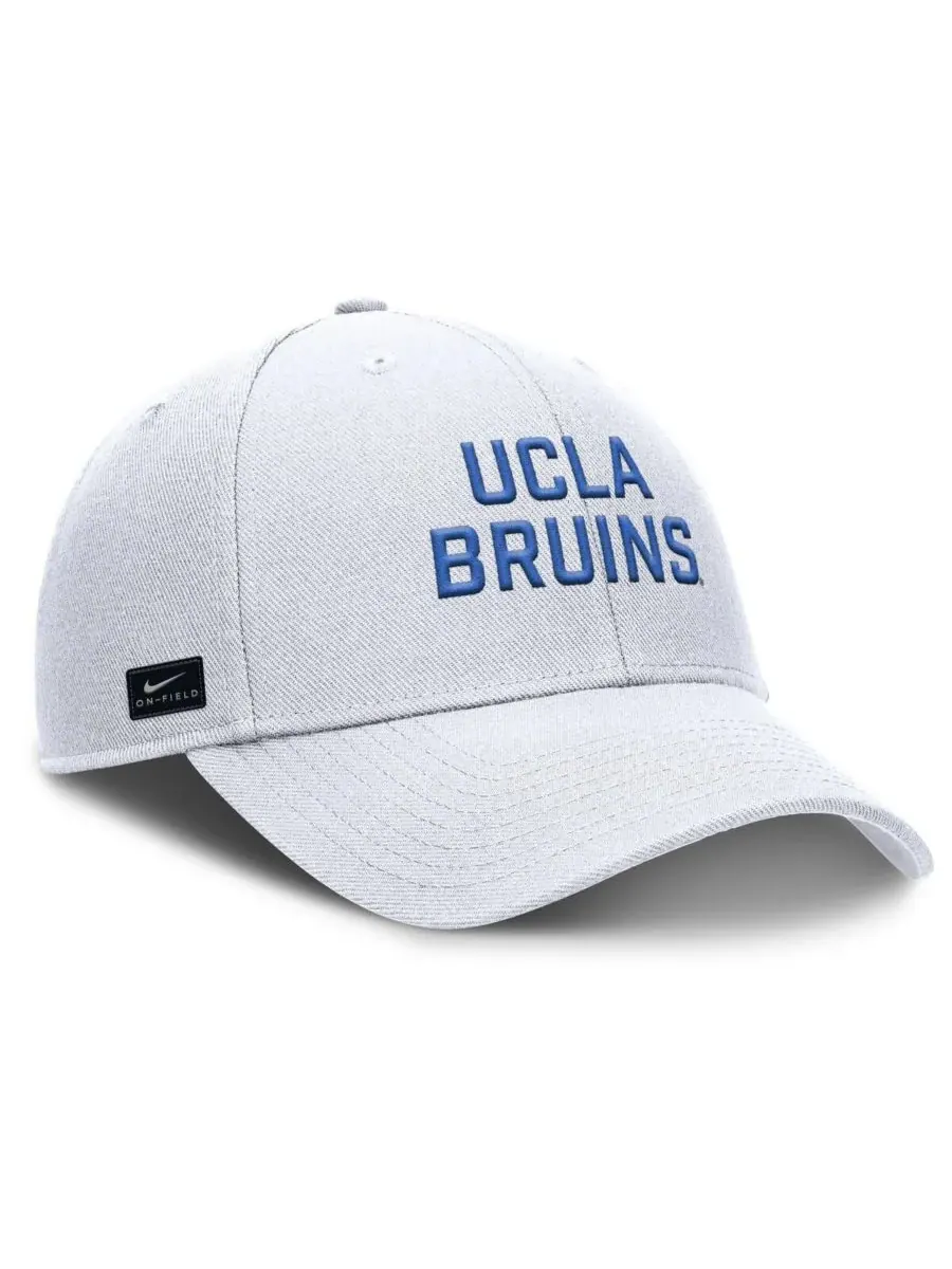 Nike Мужская белая регулируемая кепка для тренировок UCLA Bruins Rise — изображение 3 из 4, белый
