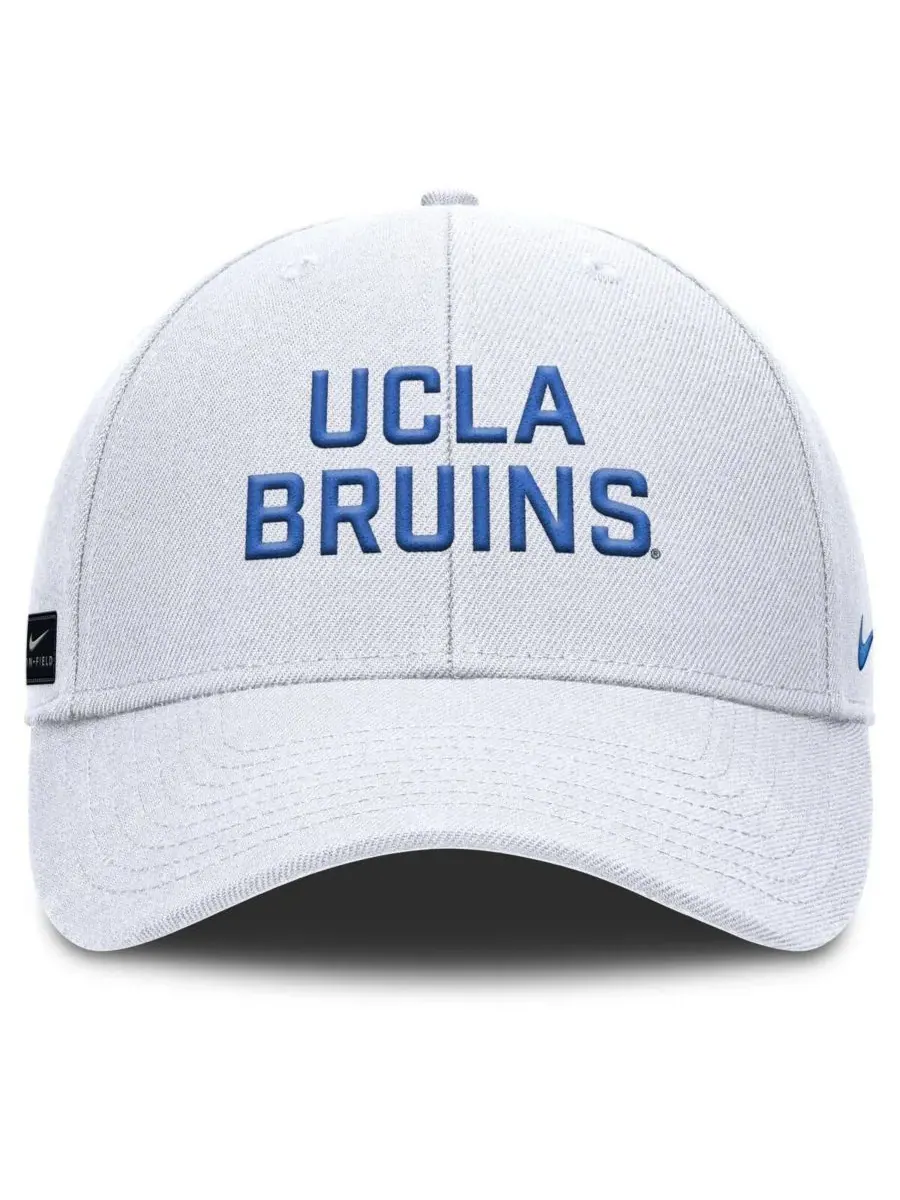 Nike Мужская белая регулируемая кепка для тренировок UCLA Bruins Rise — изображение 4 из 4, белый