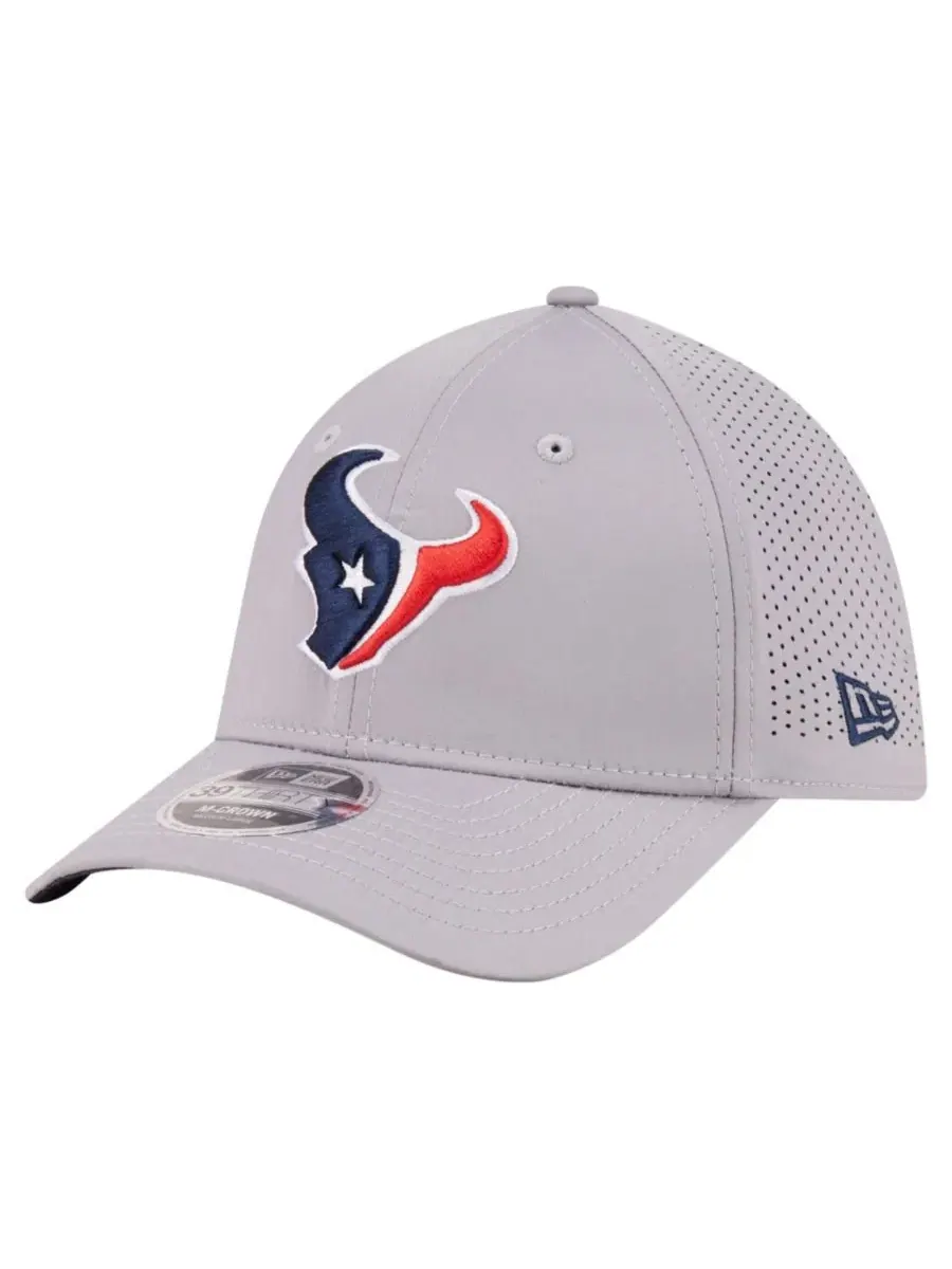Кепка-бейсболка с вышивкой Houston Texans, M-Crown New Era — изображение 1 из 5, серый