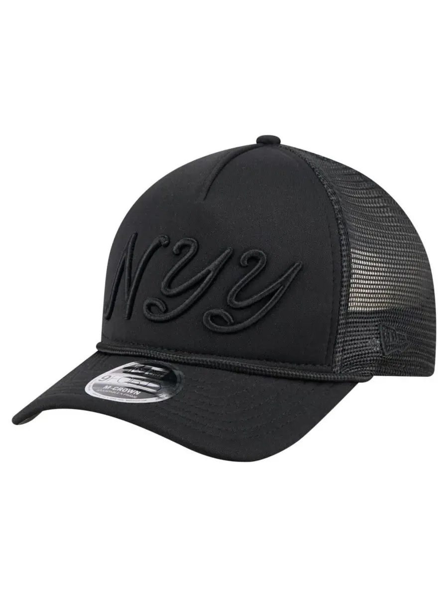 New Era Мужская черная регулируемая бейсболка New York Yankees City Initial 9FORTY A-Frame M-Crown — изображение 1 из 5