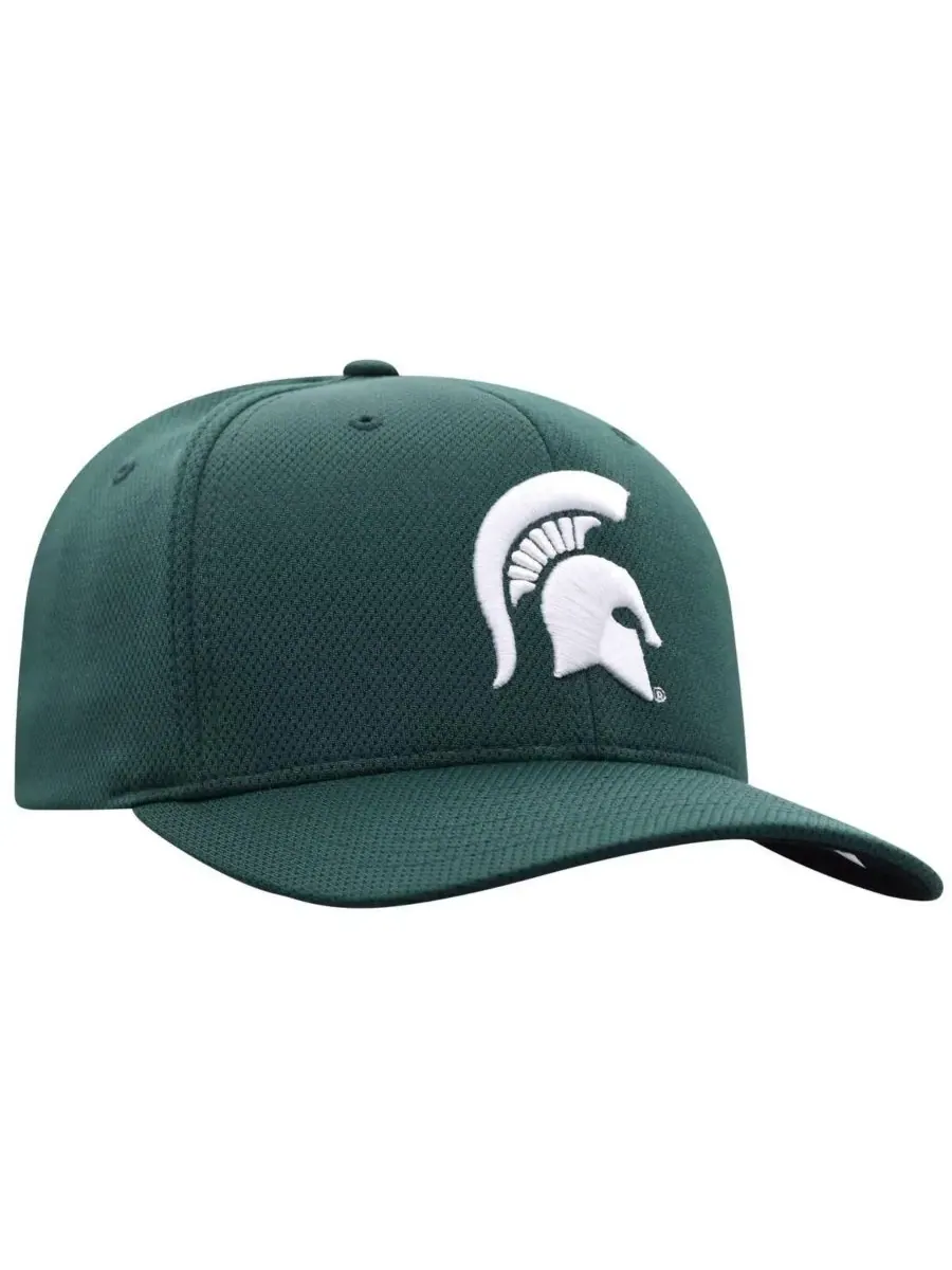 Top of the World Мужская зеленая кепка Michigan State Spartans Reflex 2.0 Flex — изображение 2 из 4, зеленый