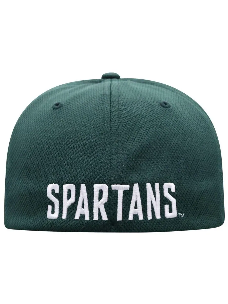 Top of the World Мужская зеленая кепка Michigan State Spartans Reflex 2.0 Flex — изображение 3 из 4, зеленый