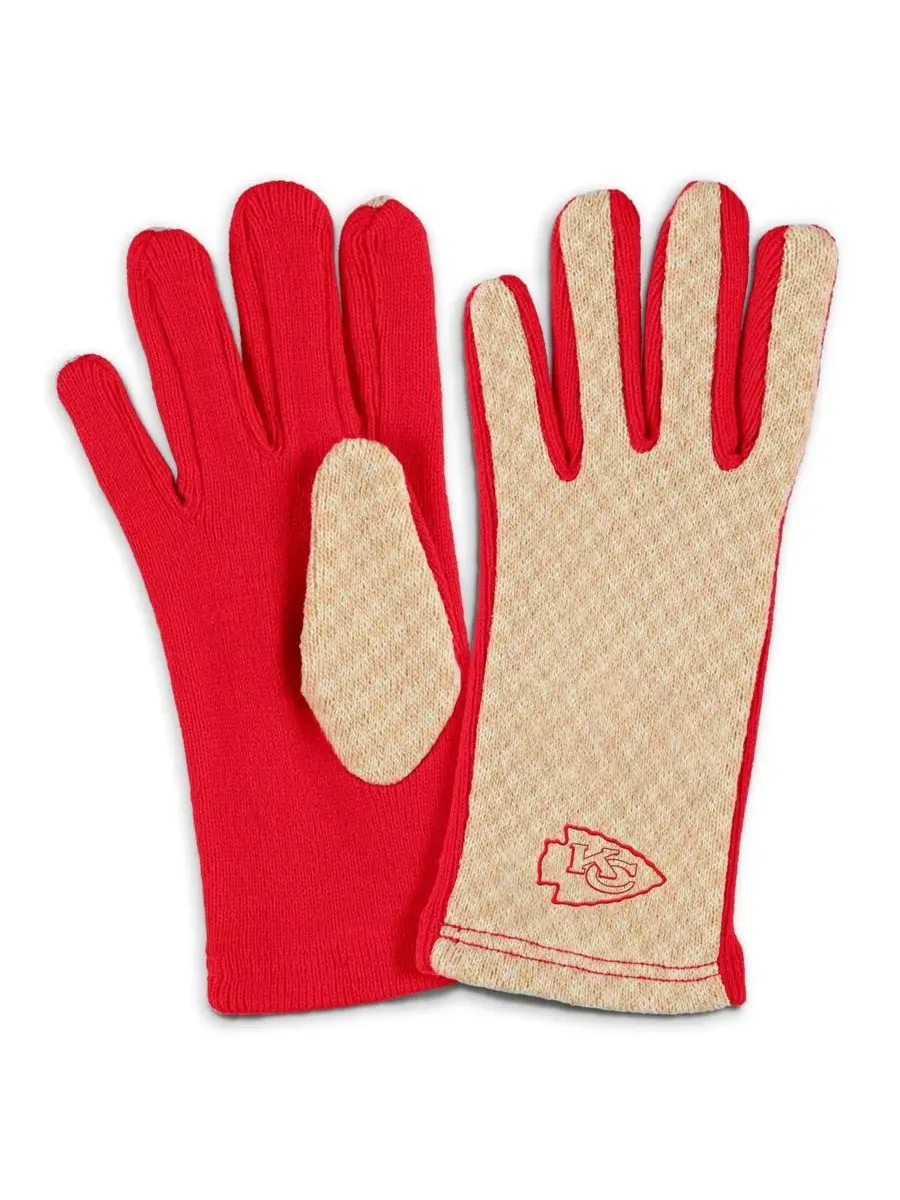 Женский комплект из шарфа и перчаток в тон с микроклетчатой расцветкой Kansas City Chiefs WEAR by — изображение 3 из 3