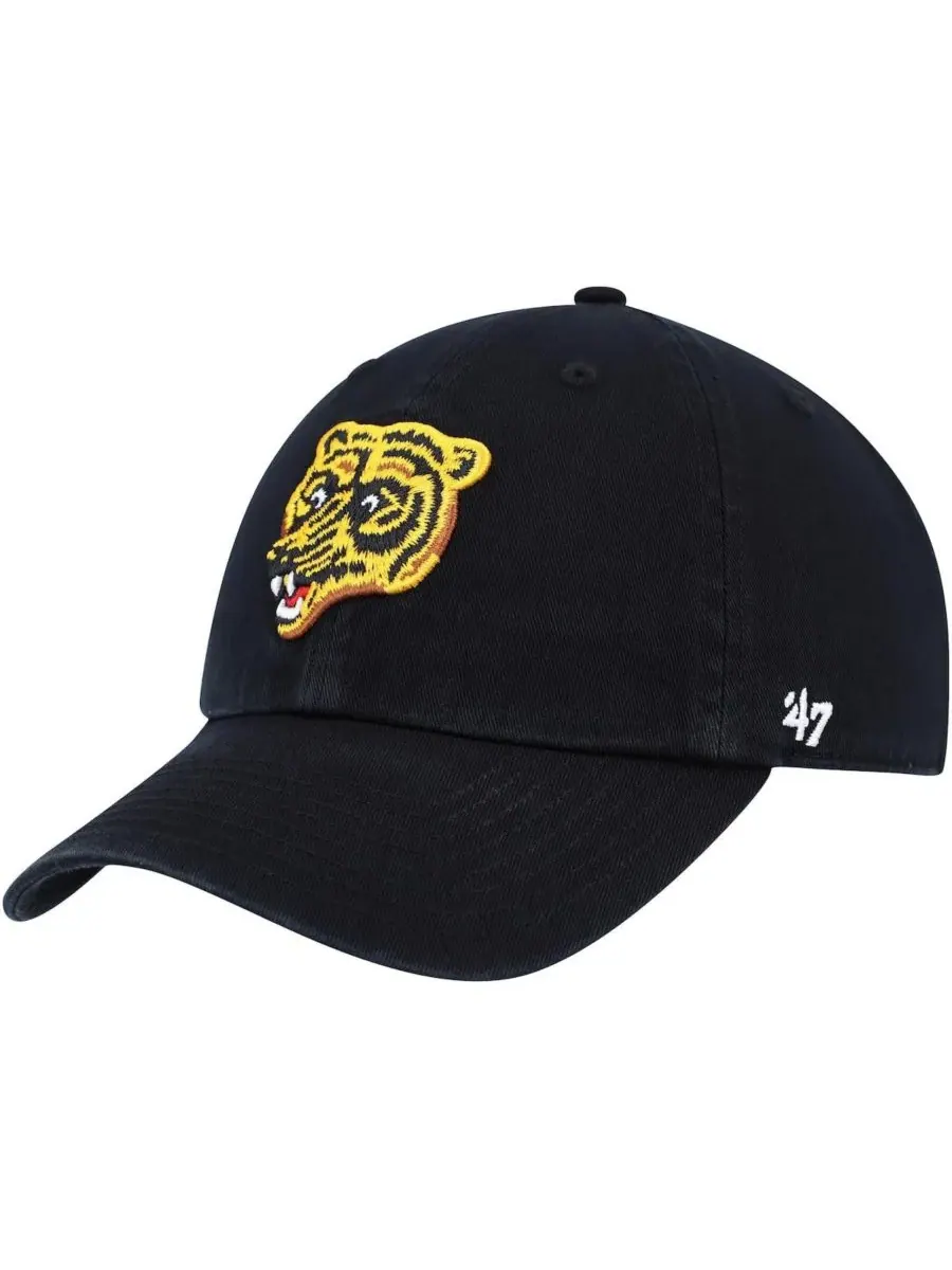 '47 Brand Мужская черная регулируемая бейсболка Boston Bruins Clean Up — изображение 1 из 4, черный