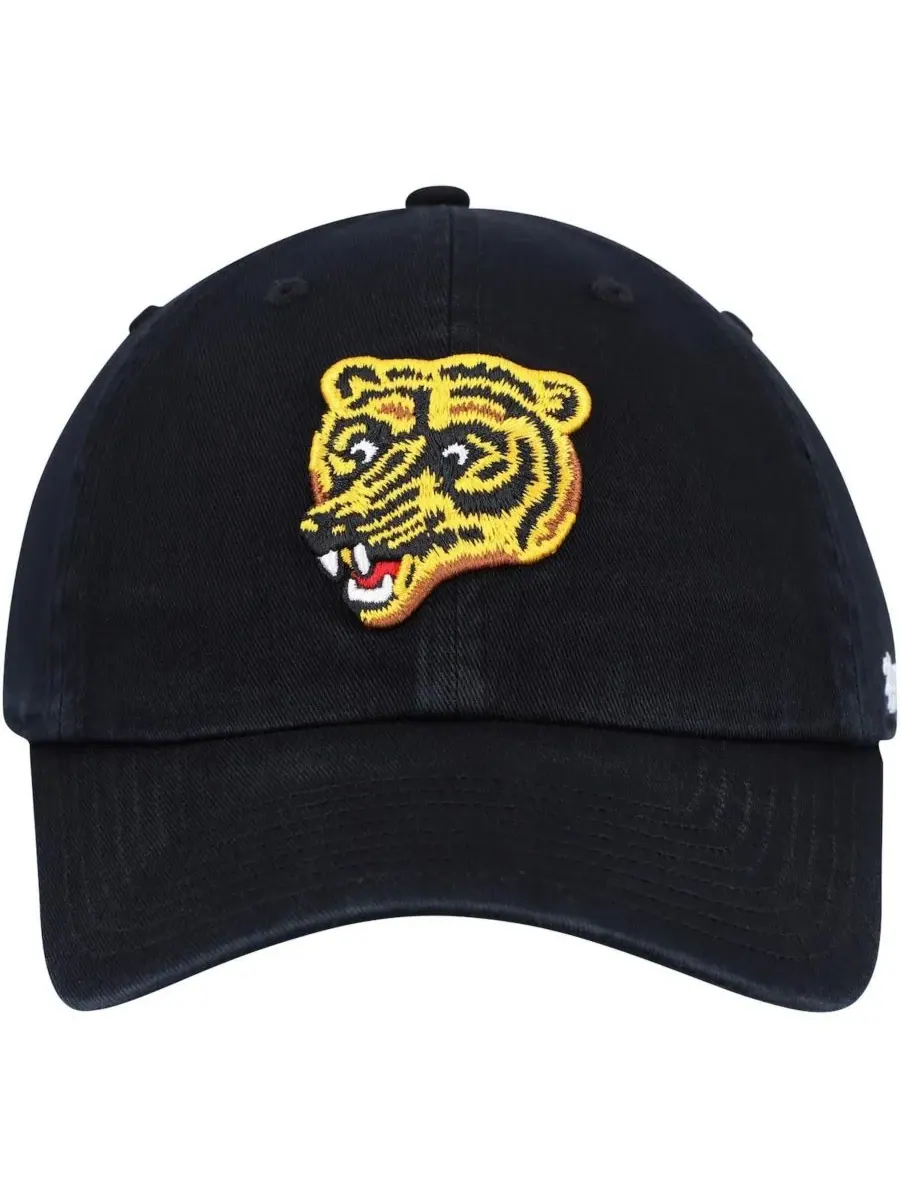 '47 Brand Мужская черная регулируемая бейсболка Boston Bruins Clean Up — изображение 4 из 4, черный