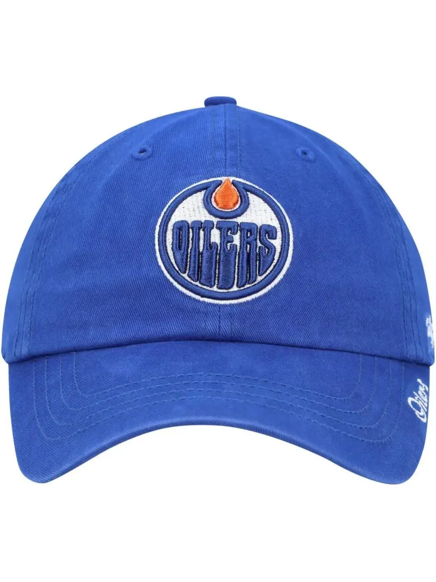 Женская регулируемая бейсболка Royal Edmonton Oilers Miata Clean Up '47 Brand — изображение 4 из 4, королевский