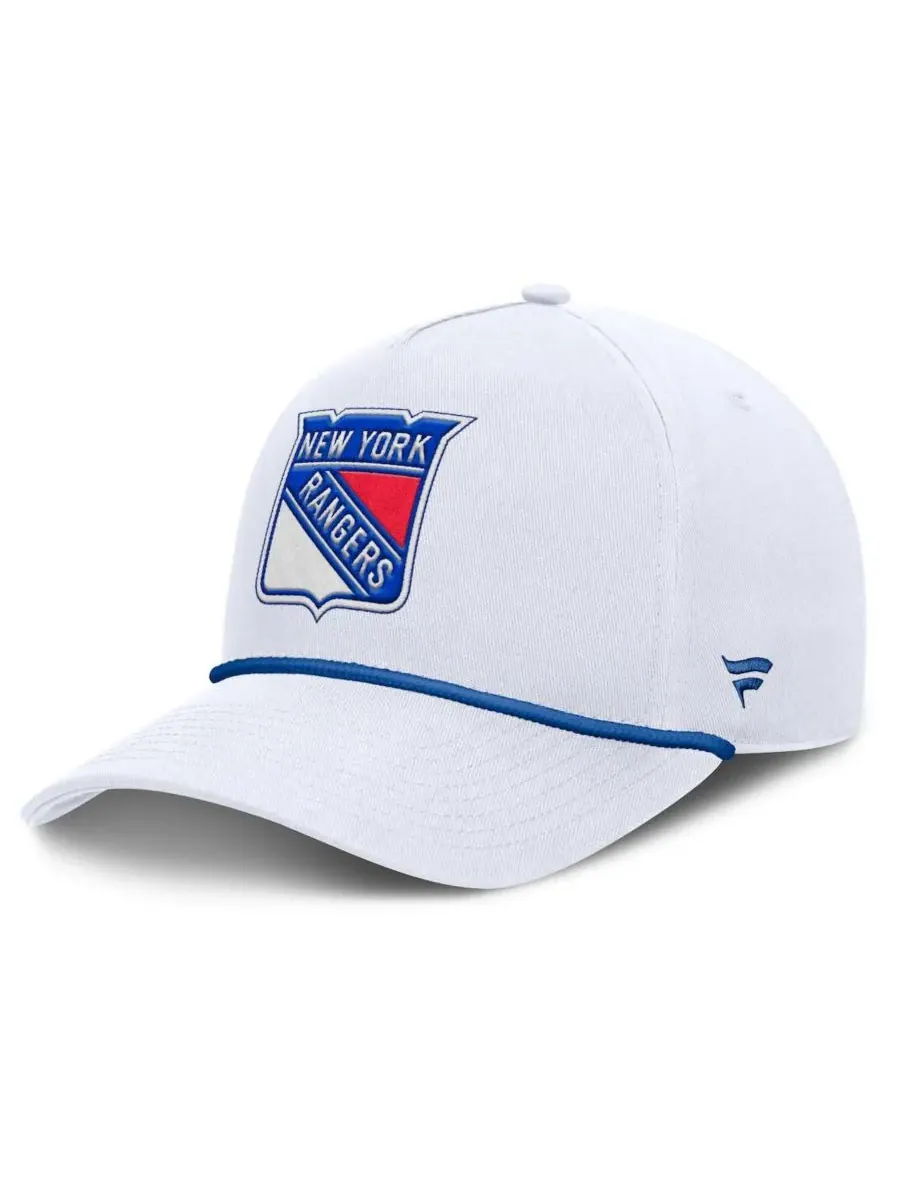 Fanatics Мужская белая регулируемая бейсболка New York Rangers Rope A-Frame — изображение 1 из 4, белый