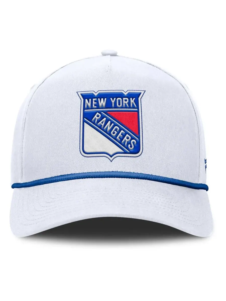 Fanatics Мужская белая регулируемая бейсболка New York Rangers Rope A-Frame — изображение 2 из 4, белый