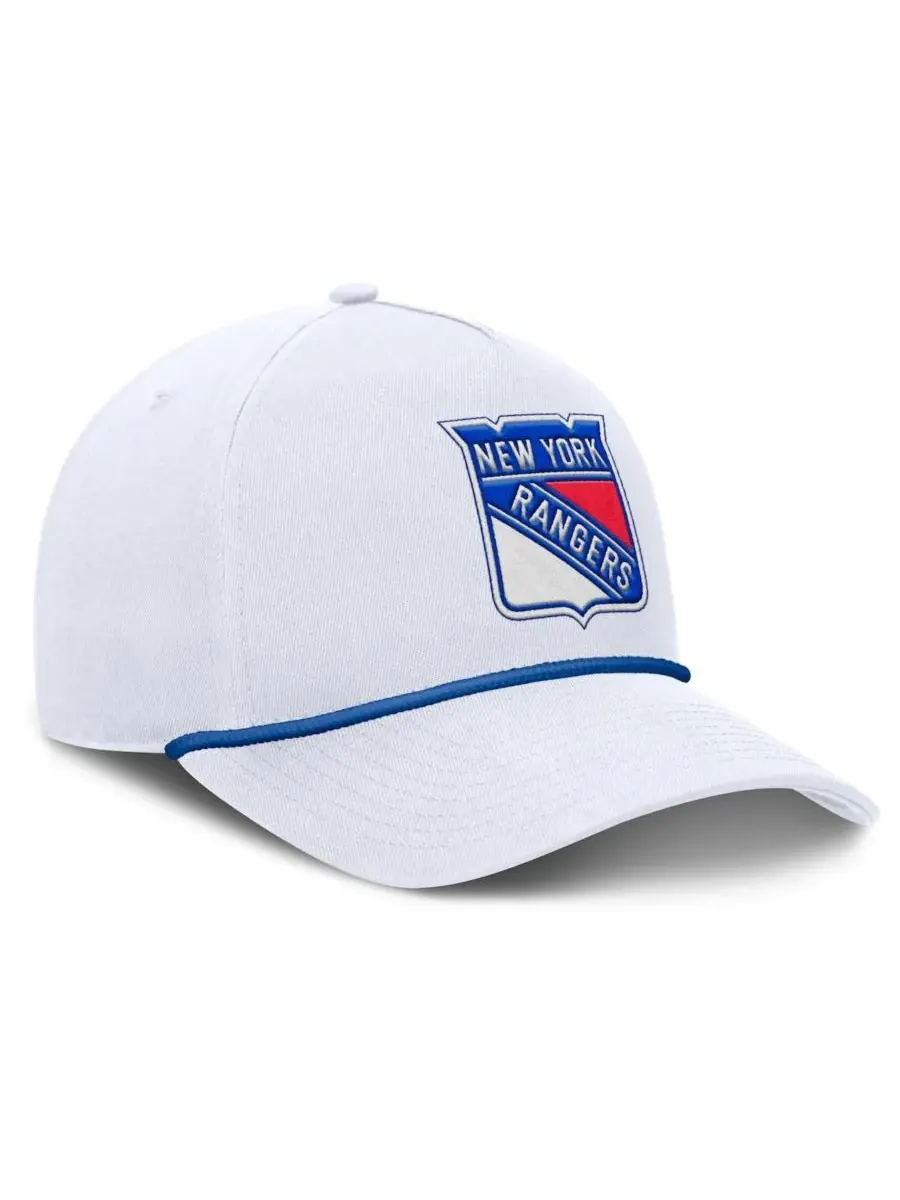 Fanatics Мужская белая регулируемая бейсболка New York Rangers Rope A-Frame — изображение 3 из 4, белый