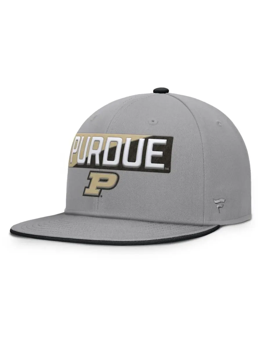 Fanatics Мужская серая кепка-бейсболка Purdue Boilermakers Duo с регулируемой застежкой — изображение 1 из 4, серый