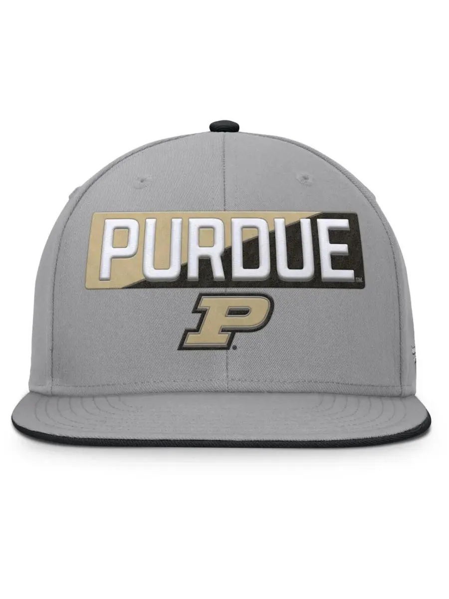 Fanatics Мужская серая кепка-бейсболка Purdue Boilermakers Duo с регулируемой застежкой — изображение 4 из 4, серый