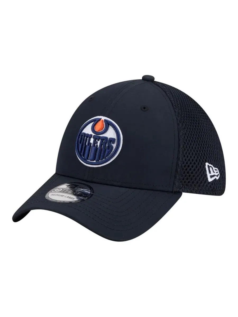 Кепка с вышивкой логотипа Edmonton Oilers New Era — изображение 1 из 5, темно-синий