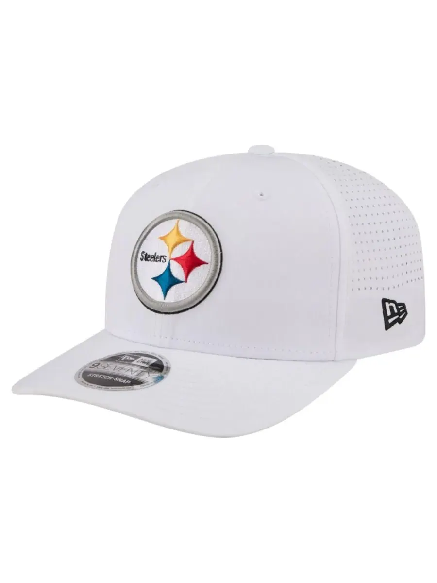 Бейсболка New Era Name Plate 9SEVENTY с вышитым логотипом Pittsburgh Steelers — изображение 1 из 7, белый