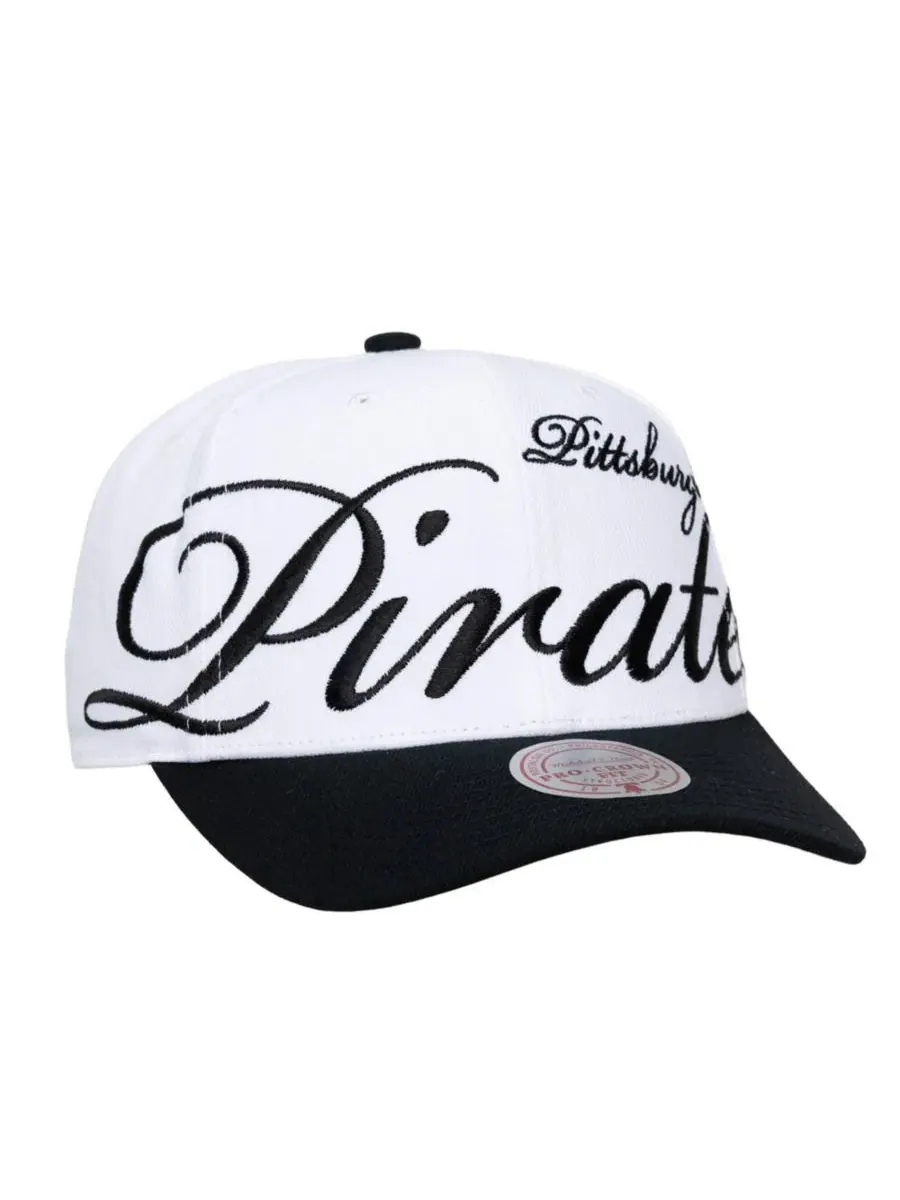 Кепка с вышивкой Script Pro Crown Mitchell & Ness — изображение 1 из 5, белый черный
