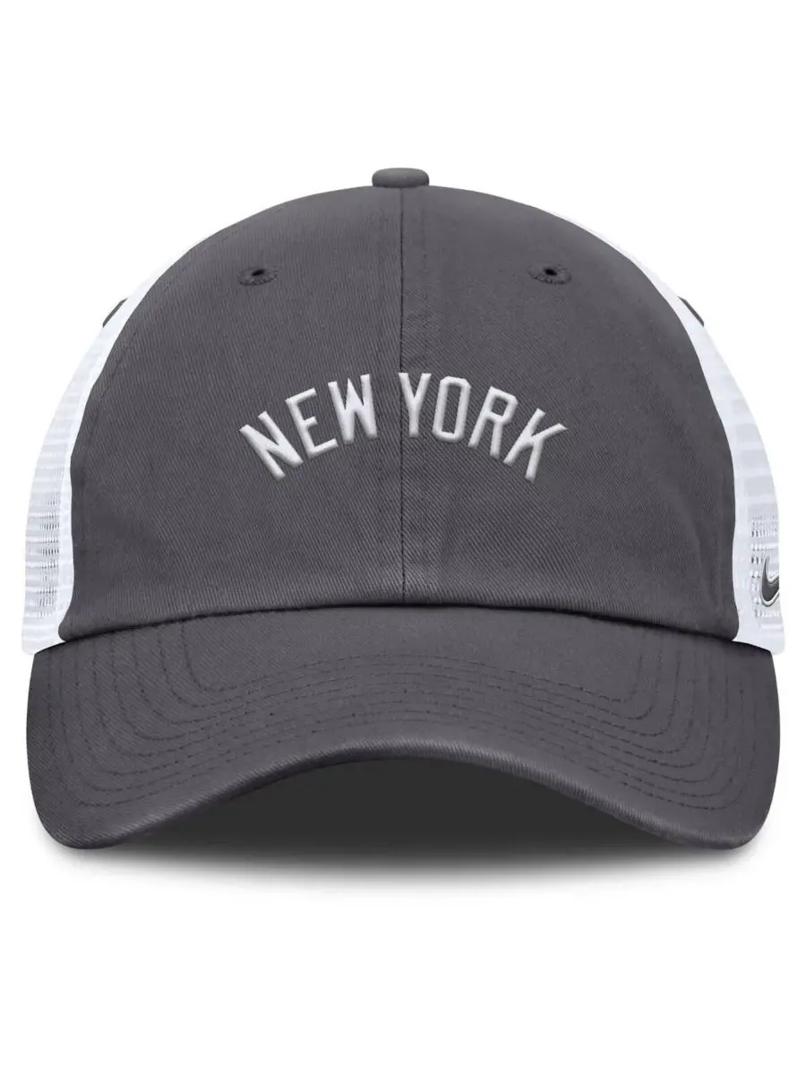 Nike Мужская серая регулируемая бейсболка New York Yankees с логотипом клуба — изображение 2 из 4, серый