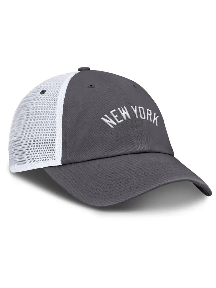 Nike Мужская серая регулируемая бейсболка New York Yankees с логотипом клуба — изображение 3 из 4, серый