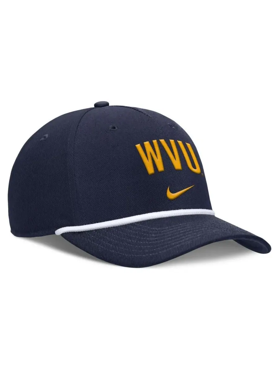 Nike Мужская регулируемая кепка West Virginia Mountaineers Rise Campus темно-синего цвета — изображение 3 из 4, темно-синий