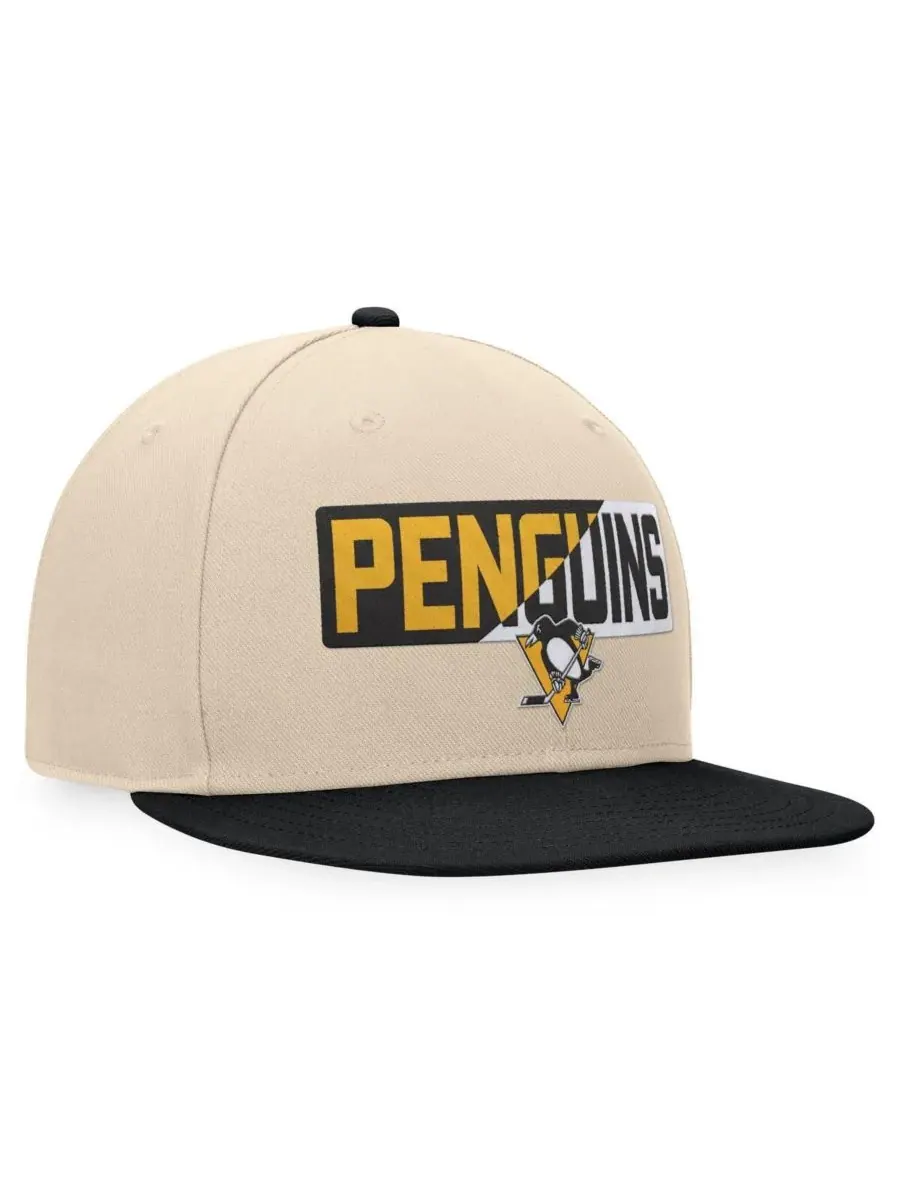 Fanatics Мужская кремово-черная кепка-бейсболка Pittsburgh Penguins Goalazo с застежкой-регулятором — изображение 3 из 4