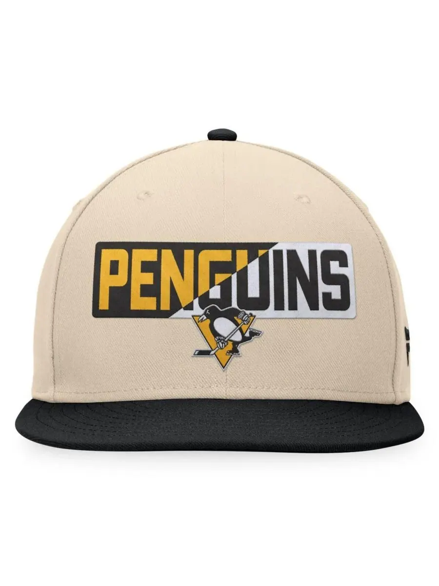 Fanatics Мужская кремово-черная кепка-бейсболка Pittsburgh Penguins Goalazo с застежкой-регулятором — изображение 4 из 4