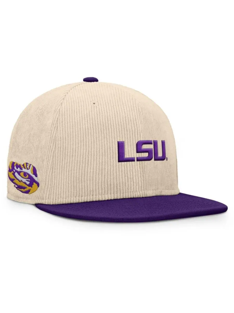 Fanatics Мужская бежевая бейсболка LSU Tigers Catcher Snapback — изображение 3 из 4, бежевый