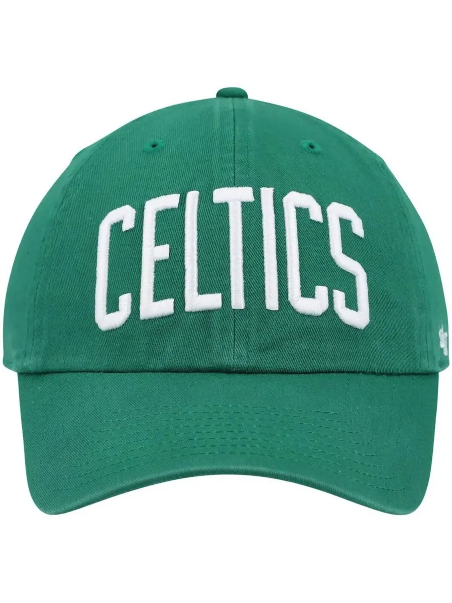 '47 Brand Мужская регулируемая кепка цвета "келли-зеленый" с логотипом Boston Celtics Clean Up — изображение 2 из 4