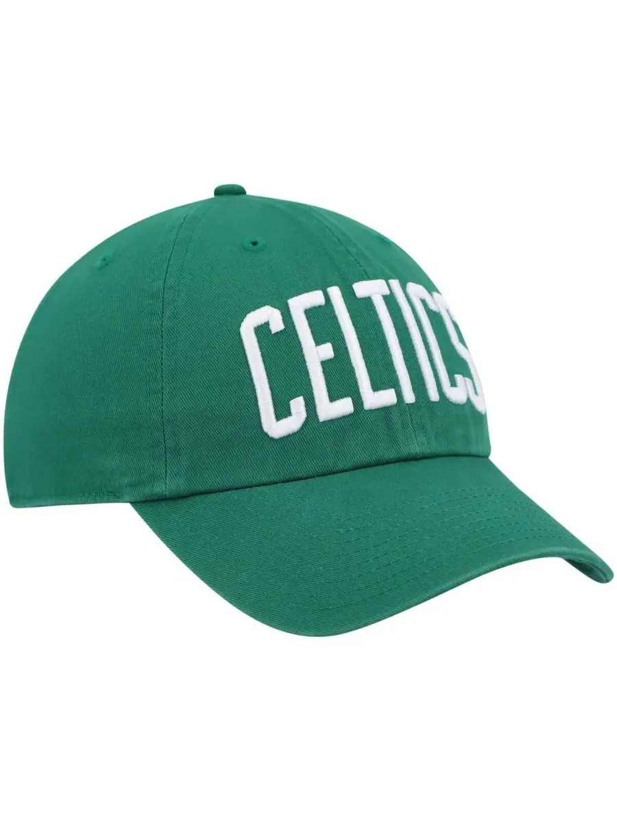 '47 Brand Мужская регулируемая кепка цвета "келли-зеленый" с логотипом Boston Celtics Clean Up — изображение 4 из 4