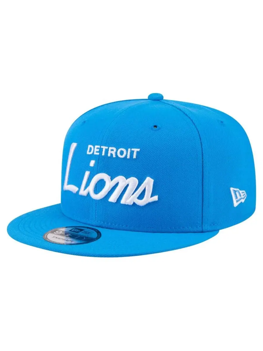 Бейсболка с высокой тульей Detroit Lions Core Team Script 9FIFTY Snapback Hat New Era — изображение 1 из 5, синий